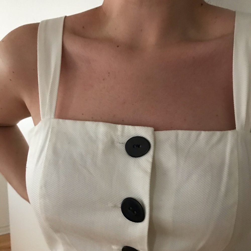 Button white dress